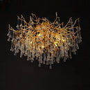 Gold LED Crystal Chandelier - Nordic Luxury Large Ceiling Light for Living Room by Ljojo