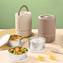 Ljojo 3-Layer Stainless Steel Thermal Lunch Box - BPA-Free Food Container