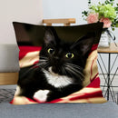 Cute Cat Print Pillowcase by Ljojo - Perfect for Home, Car, and Sofa