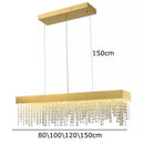 Ljojo Luxury Crystal Chandelier: Modern Dining Room Pendant Light Brushed Nickel Indoor Lighting