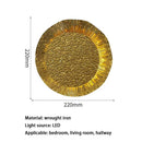 Ljojo Gold Foil Wall Lamps - Retro Italian Designer Lights for Living Room Hallway Decor