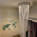 Ljojo Luxury Crystal Tassel Chandelier for Staircases, Living Rooms, and Lobbies