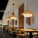 Ljojo Vintage Japanese Pendant Lamp Hemp Rope Chandelier Stylish Lighting Kitchen Living Roomudosundo