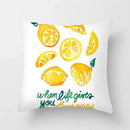Lemon Pattern Summer Cushion Cover for Sofa Decor by Ljojo