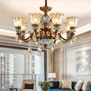 European-Style Luxurious Chandelier Living Room Lamp Crystal Retro Resin Grand Dining Ljojo