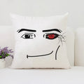 Ljojo Man Face Print Plush Cushion Cover 50x50cm