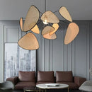 Japanese Style Rattan Chandelier Leaf Wicker Pendant Light for Home - Ljojo