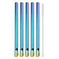 Ljojo 304 Stainless Steel Bubble Tea Straw Set with Straw Brush Spoon