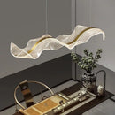 Modern Wave LED Pendant Lights for Living Room Bar | Ljojo Golden Chandelier Hanging Light