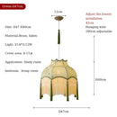Ljojo French Medieval Style Green Fabric Tassel Pendant Lights Chandeliers for Living Room