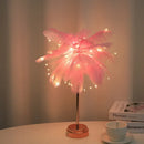 Feather Bedside Lamp by Ljojo: DIY Creative Table Night Light, USB/AA Power