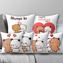 Ljojo 45x45 Cushion Cover, Cute Square Pillowcase, Birthday Wedding Gift
