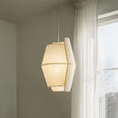 Ljojo Japanese Fabric LED Pendant Lights Wabi-sabi Simplicity Home Decoration Chandelier
