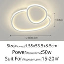 Ljojo Minimalist LED Ceiling Lamp Dimmable Remote Control Creative Chandelier