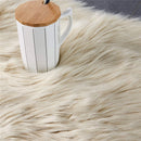 Ljojo Long Plush Fur Rug for Living Room, Bedroom - Luxurious Artificial Sheepskin Carpet