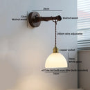 Ljojo LED Wall Mirror Lights with Switch - Modern Wooden Indoor Lamp