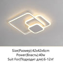 Ljojo LED Ceiling Light: Modern White & Black Chandelier for Home Decor