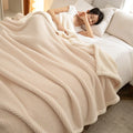Ljojo Luxury Velvet Blanket, Double-Sided Plush Bed Cover, Warm & Thick Bedspread
