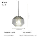 Modern Minimalist Glass Chandelier Creative Indoor Ceiling Lamp by Ljojo