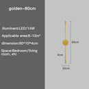 60/80/100CM LED Wall Sconce Strip Modern Aluminum Bedroom Living Room Wall Lamp Ljojo Lighting Fixtures