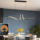 LED Pendant Lamp Elegant Black Gold Chandelier Stylish Dining Room Lighting Ljojo
