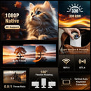 Ljojo™ 4K Native Android 11 Projector Auto Focus Dual Wifi Voice Assistant Built Speaker