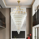 Large LED Crystal Chandelier for Modern Duplex Villa Living Room by Ljojo