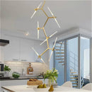 Nordic Minimalist Crystal Chandelier LED Pendant Light for Dinning Living Room by Ljojo