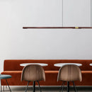 LED Black Walnut Pendant Lamp 220cm Modern Nordic Hanging Light by Ljojo