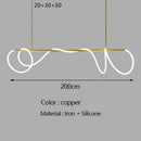 Ljojo Long Hose Led Chandelier Modern Dining Table Kitchen Nordic Pendant Lamp Fixture