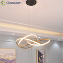 Ljojo Nordic Golden LED Circle Rings Pendant Light Chandelier for Living Room Home Decor