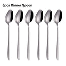 Ljojo 21-Piece Stainless Steel Cutlery Set - Mirror Finish Elegant Tableware