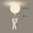 Ljojo Modern LED Astronaut Balloon Chandelier for Children's Nursery Room Decor