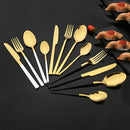 Ljojo 20-Piece Stainless Steel Gold Cutlery Set and Metal Straw Kit