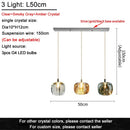 Nordic Luxury Glass LED Pendant Chandelier for Bedroom & Dining Room by Ljojo