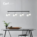 Ljojo Japanese Style Glass Ball Chandelier for Study Room and Restaurant Decor