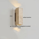 Japanese Wabi-Sabi Style Yellow Cave Stone LED Wall Lamp for Bedroom by Ljojo