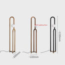 LED Wooden Style Dark Wood Floor Lamp - High-end Living Room Bedroom Decoration by Ljojo