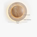 Ljojo LED Wall Lamps: Nordic Minimalism Bedroom & Living Room Light, Yellow Travertine