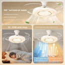 Bohemian Flower Design Invisible Fan Lamp by Ljojo - Full Spectrum Light