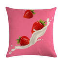 Ljojo Lemon Strawberry Milk Linen Pillowcase 45*45cm