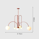 Ljojo Geometric Chandelier Glass Pendant Light - Modern Ceiling Suspension Lamp for Living Dining Room