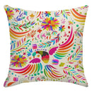 Colorful Birds & Flowers Printed Pillow Covers by Ljojo - Sofa, Bedroom, Car Pillows