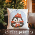 Christmas-themed Cute Animal & Pattern Pillow Cover for Sofa, Bedroom, Car by Ljojo