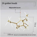 Nordic Minimalist Crystal Chandelier LED Pendant Light for Dinning Living Room by Ljojo