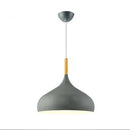 Nordic Colored Chandelier Wooden Pendant Light LED Lamp Single Head Aluminum Children Room Ljojo