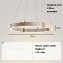 Nordic Wabi Sabi Living Room Pendant Light - Retro Luxury Ring Stone Lamp by Ljojo