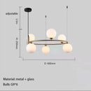 Luxury Led Pendant Light Glass Chandelier - Nordic Magic Bean for Dining Room by Ljojo