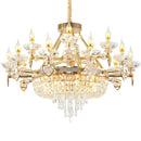 Ljojo Luxury Crystal Chandelier for European-Style Living Room, Bedroom, and Stairwell
