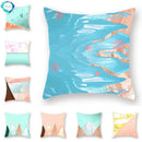 Geometric Marble Print Cushion Cover 45x45cm for Home Decor by Ljojo